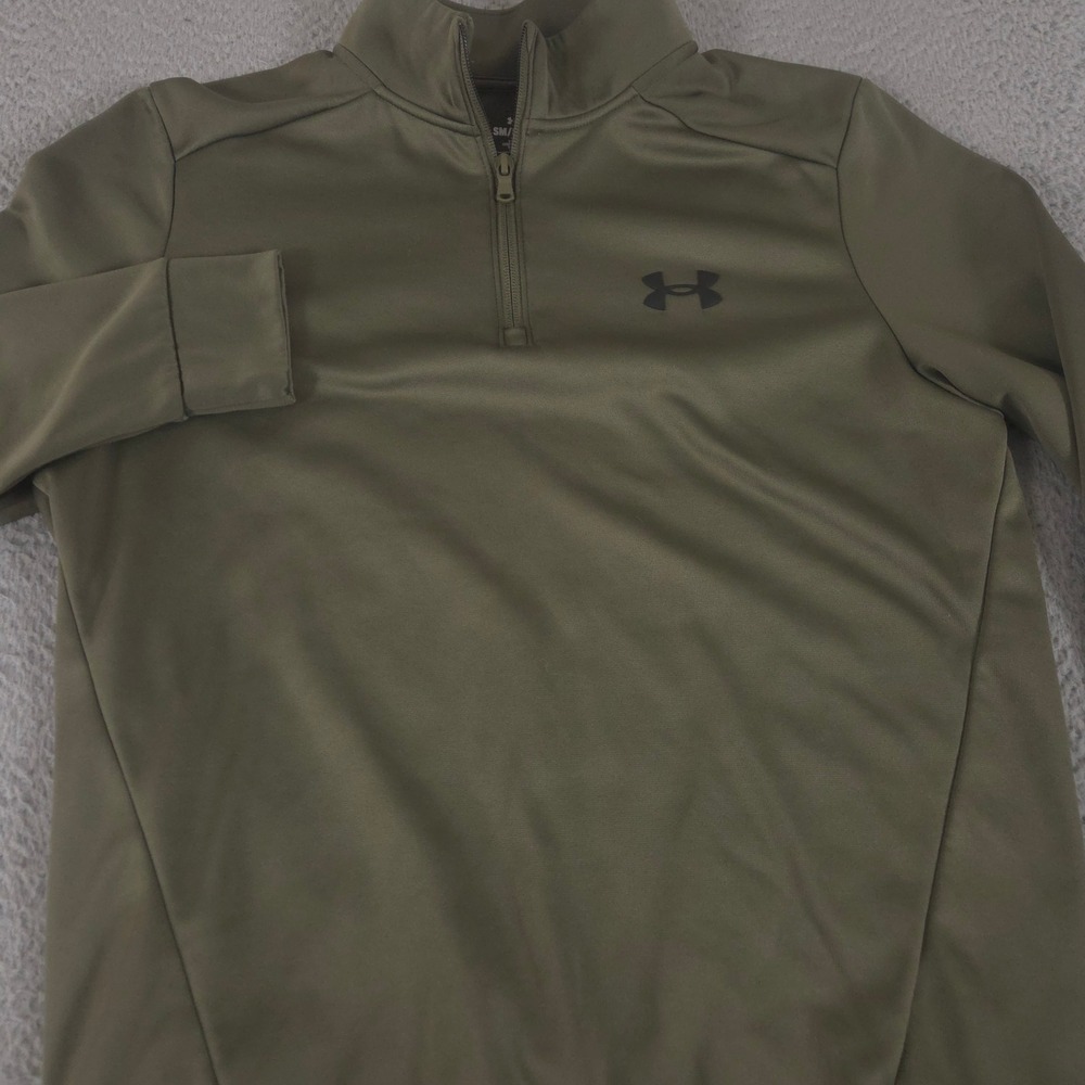 Under Armour Pullover Mens Small Green Armour Fleece 1/4 Zip Active Sportswear